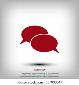 Flat icon of a communication