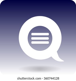 Flat icon of a communication