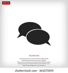 Flat icon of a communication