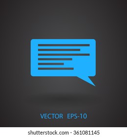 Flat icon of a communication
