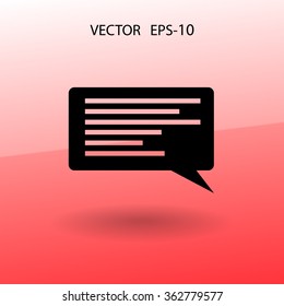 Flat icon of a communication
