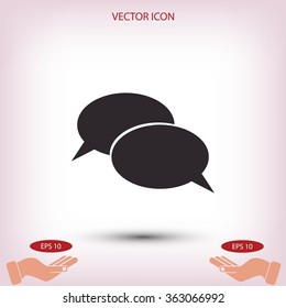 Flat icon of a communication