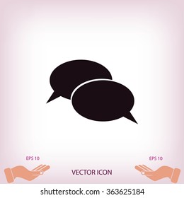 Flat icon of a communication