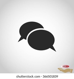 Flat icon of a communication