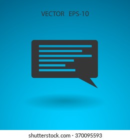 Flat icon of a communication