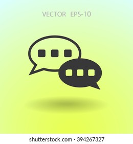 Flat  icon of a communication
