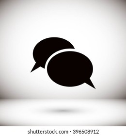 Flat icon of a communication