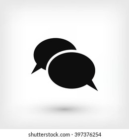 Flat icon of a communication