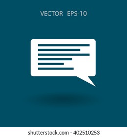 Flat icon of a communication
