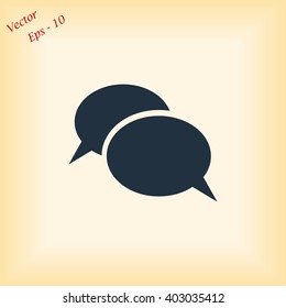 Flat icon of a communication