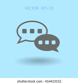 Flat  icon of a communication