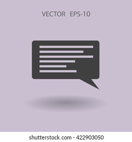 Flat icon of a communication