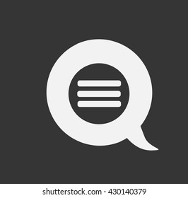 Flat icon of a communication