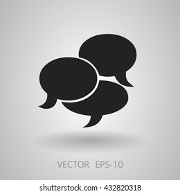 Icono plano de una comunicación