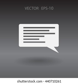 Icono plano de una comunicación