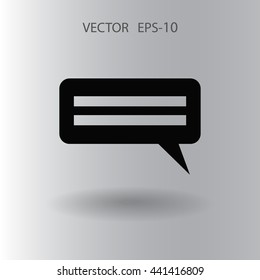 Icono plano de una comunicación