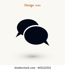 Flat icon of a communication