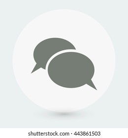 Flat icon of a communication