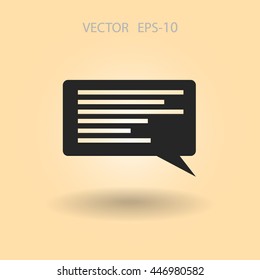 Flat icon of a communication
