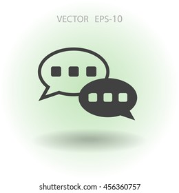 Flat  icon of a communication
