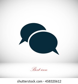 Flat icon of a communication