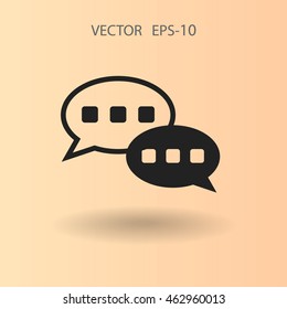 Flat  icon of a communication