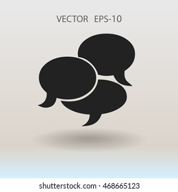 Flat  icon of a communication