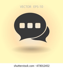 Flat  icon of a communication
