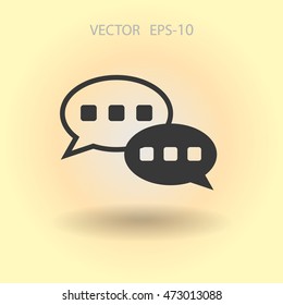 Flat  icon of a communication