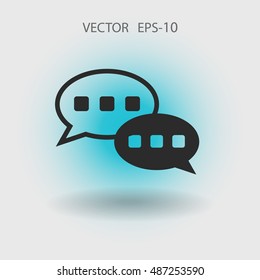 Flat  icon of a communication