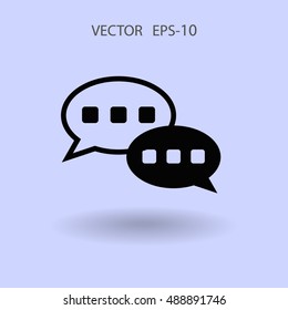 Flat  icon of a communication