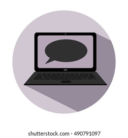 Flat icon of a communication. 
