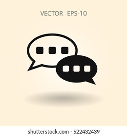 Flat  icon of a communication
