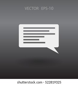 Flat icon of a communication