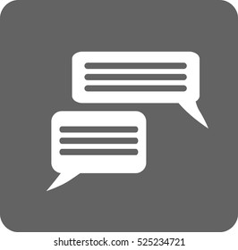 Flat icon of a communication