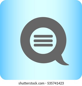 Flat icon of a communication