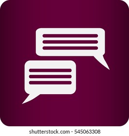 Flat icon of a communication