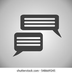 Flat icon of a communication
