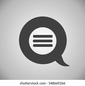 Flat icon of a communication