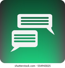 Flat icon of a communication