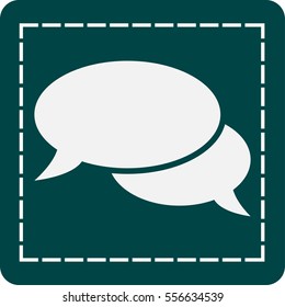 Flat  icon of a communication