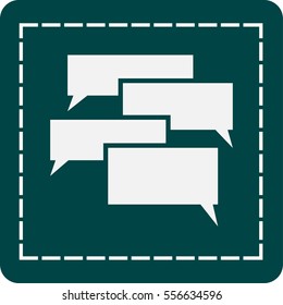 Flat  icon of a communication