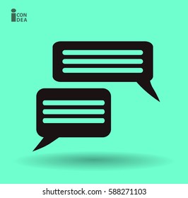 Flat icon of a communication