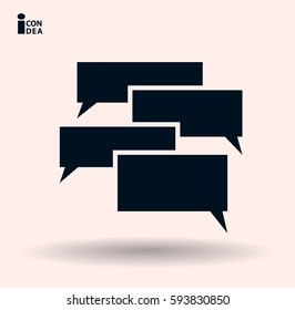 Flat  icon of a communication