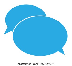 flat icon of a communication. chat icon on white background. chat sign. flat style. blue communication symbol.