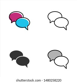 Flat icon of a communication, flat design vector icon