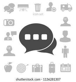 Icono plano de una comunicación. ilustración vectorial