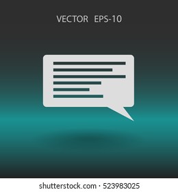 Flat icon of a communication. vector illustration