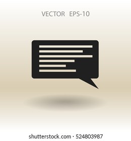 Flat icon of a communication. vector illustration