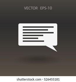 Icono plano de una comunicación. ilustración vectorial